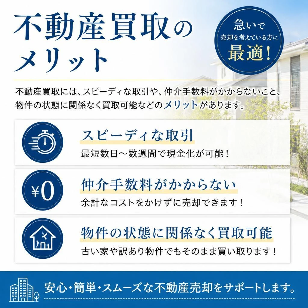 不動産買取のメリット