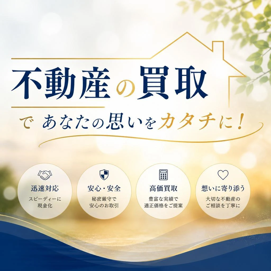 「不動産の買取」であなたの思いをカタチに！