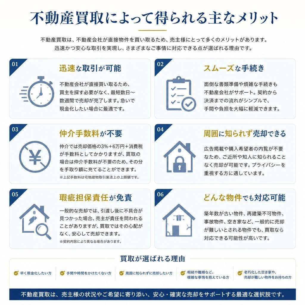 不動産買取のメリット