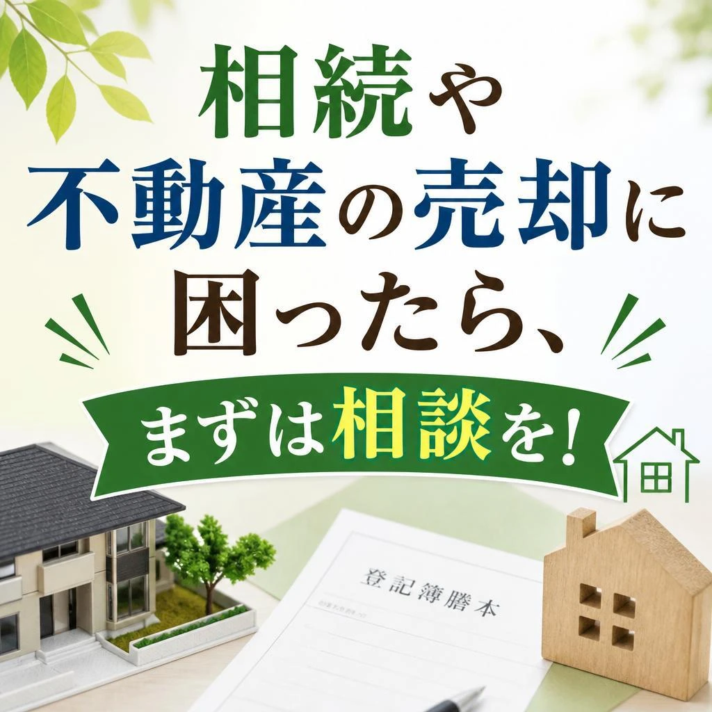 相続や不動産の売却に困ったら、まずは相談を！