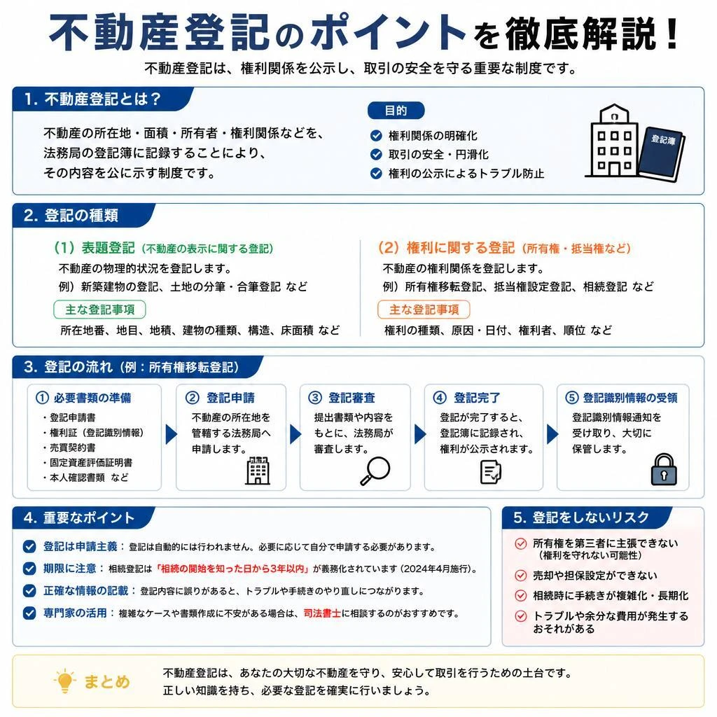 不動産登記のポイントを徹底解説！