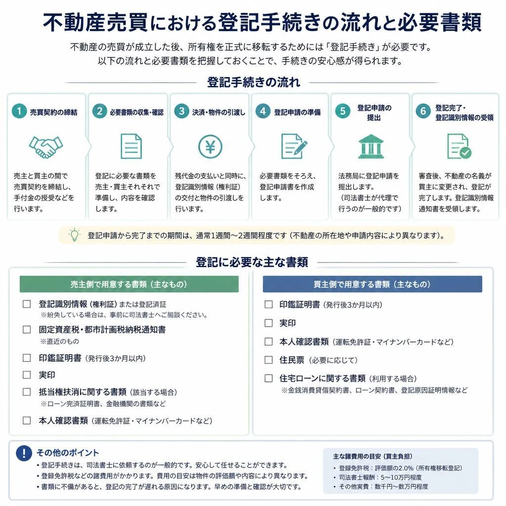 不動産売買と登記手続きの流れ