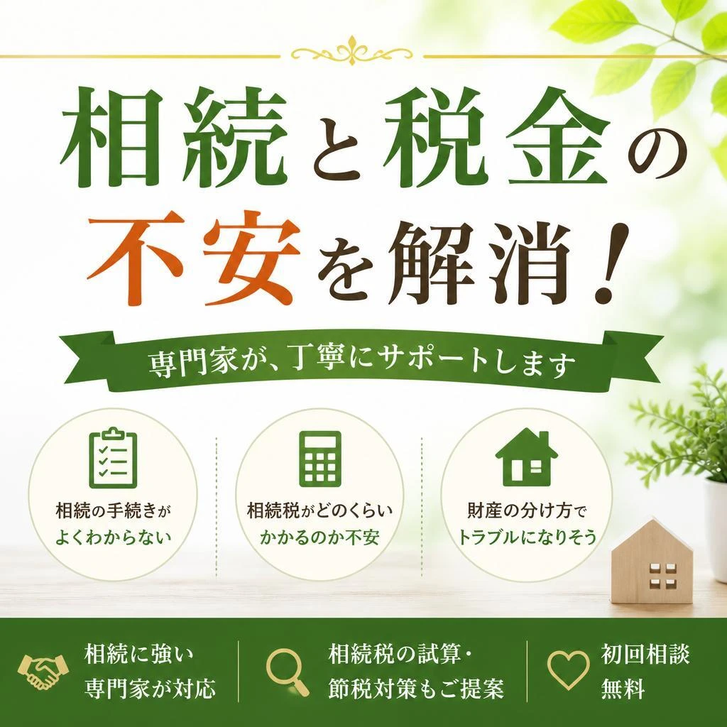 相続と税金の不安を解消！