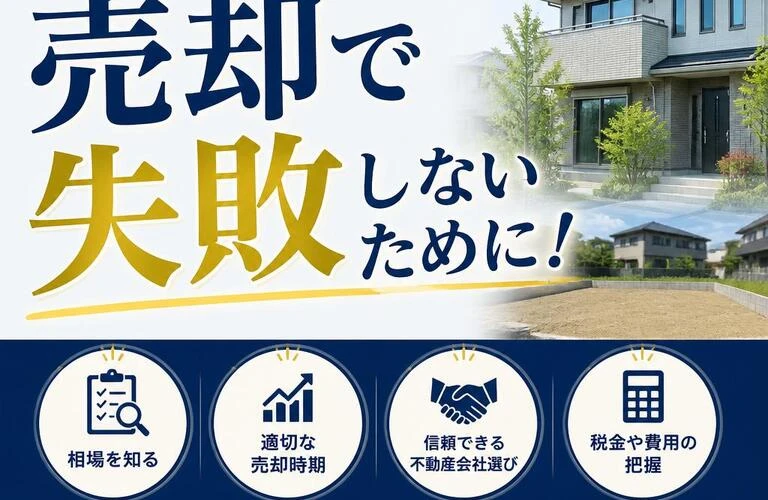 土地や建物の売却で失敗しないために！