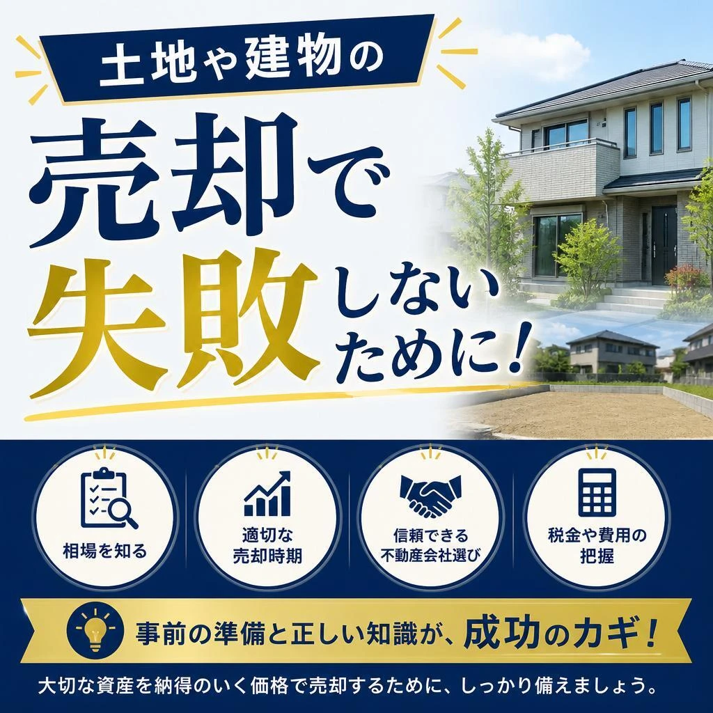 土地や建物の売却で失敗しないために！