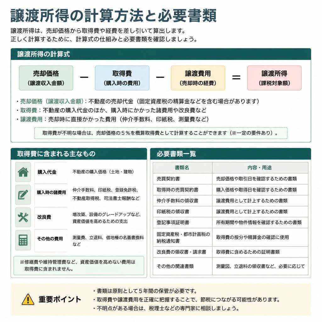 譲渡所得の計算方法