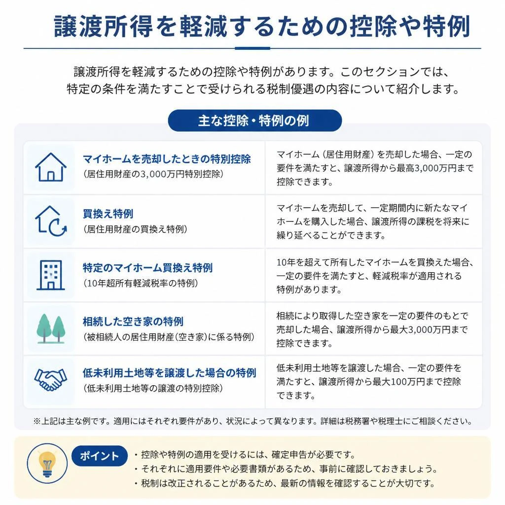 控除や特例の活用