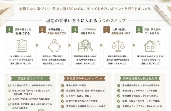 理想の住まいを手に入れるための知識を！