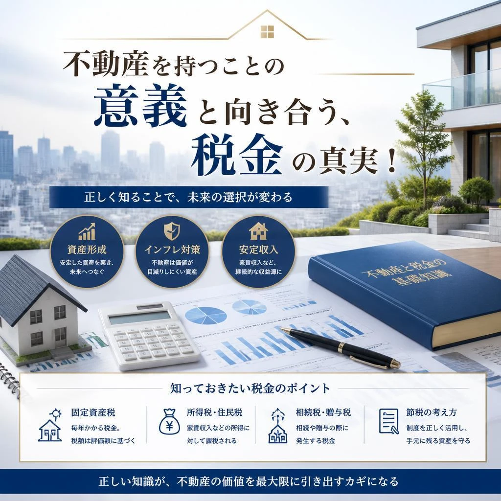 不動産を持つことの意義と向き合う、税金の真実！