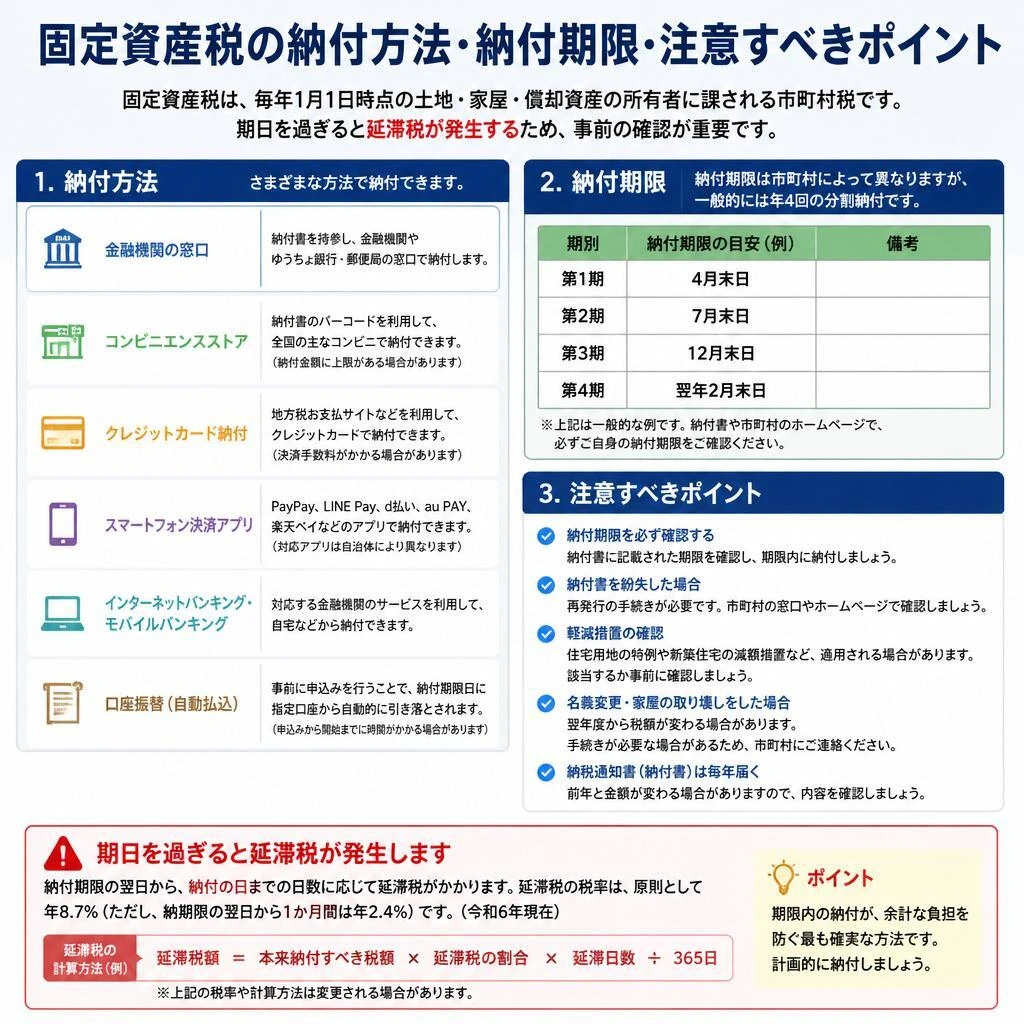 税金の納付方法と期限