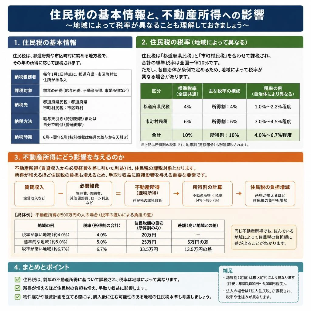 住民税とは？不動産所得との関連性