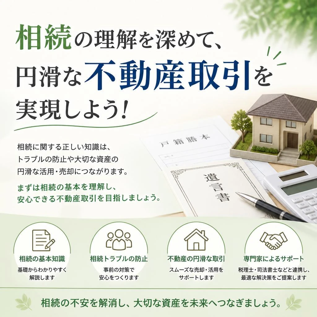 相続の理解を深めて、円滑な不動産取引を実現しよう！
