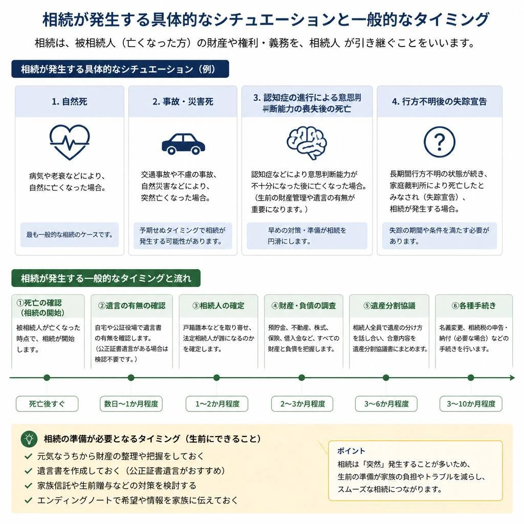相続が発生する時期