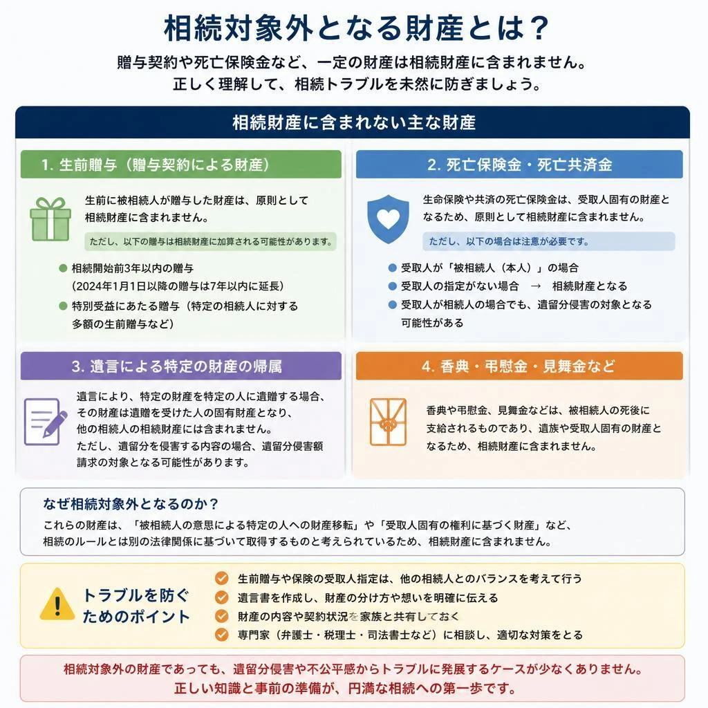 相続されない財産とは？