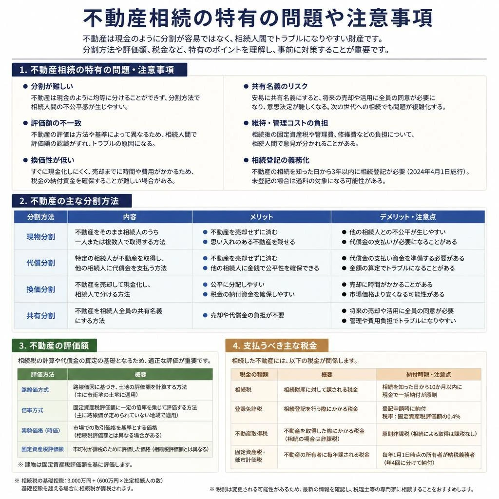 不動産の相続についての注意点