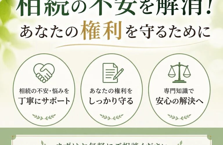 相続の不安を解消！あなたの権利を守るために