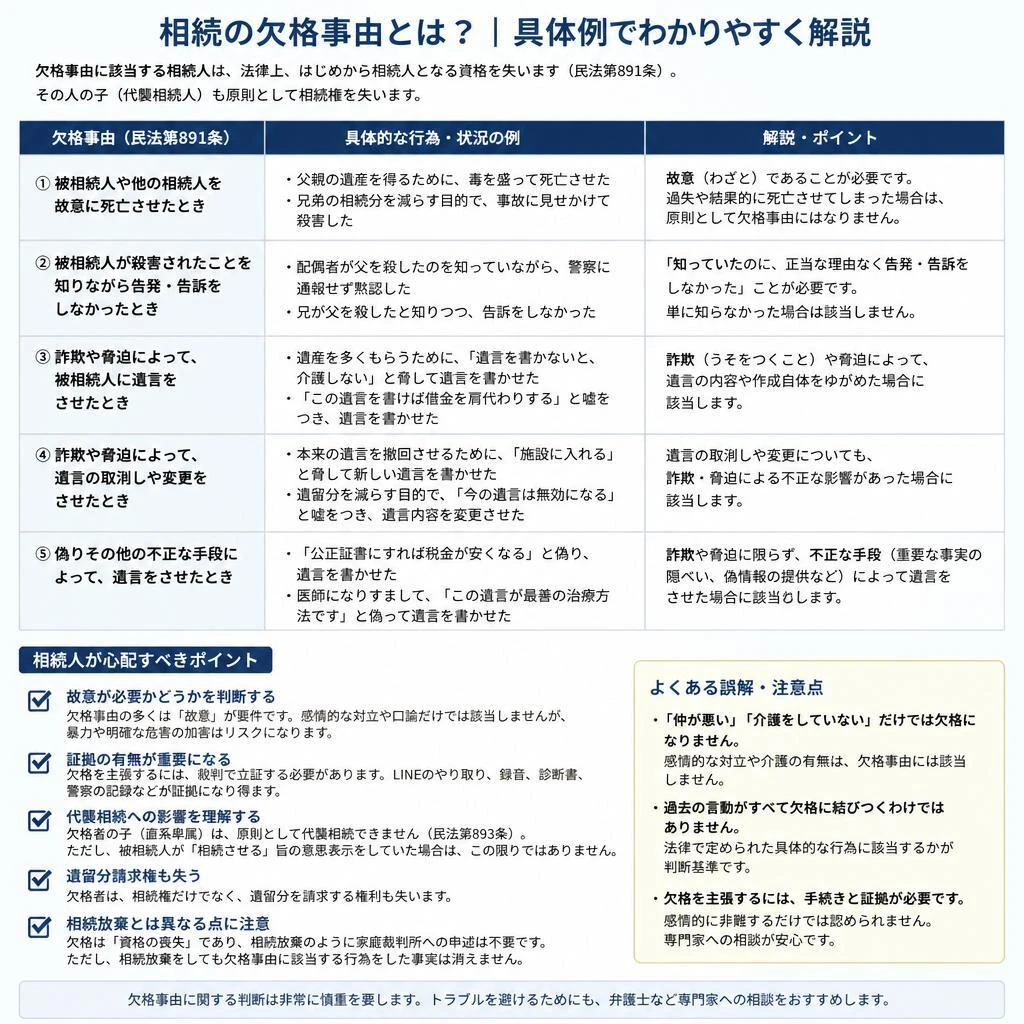 欠格事由に該当するケース