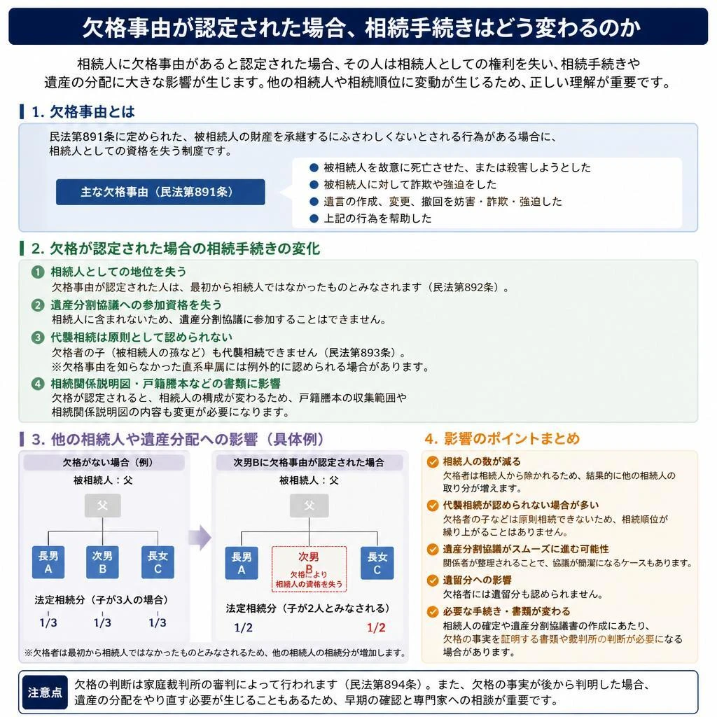 相続手続きへの影響