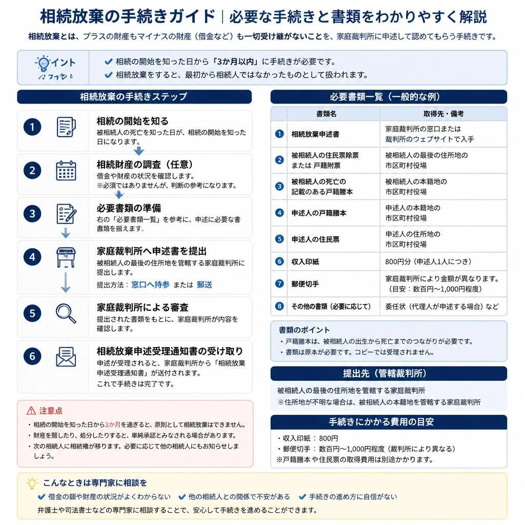 相続放棄の手続きと必要書類