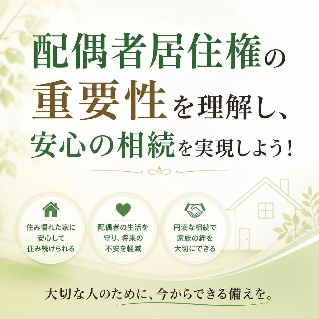 配偶者居住権の重要性を理解し、安心の相続を実現しよう！
