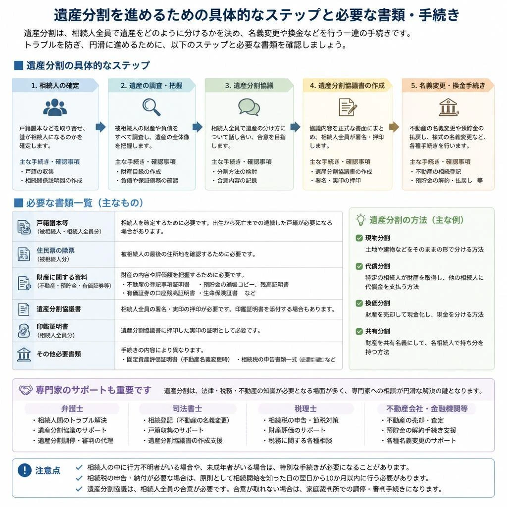 円滑な遺産分割のためのステップ