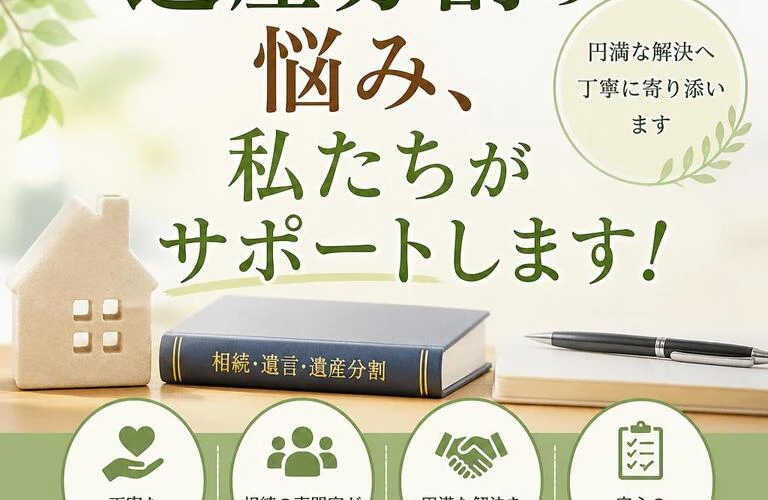 遺産分割の悩み、私たちがサポートします！