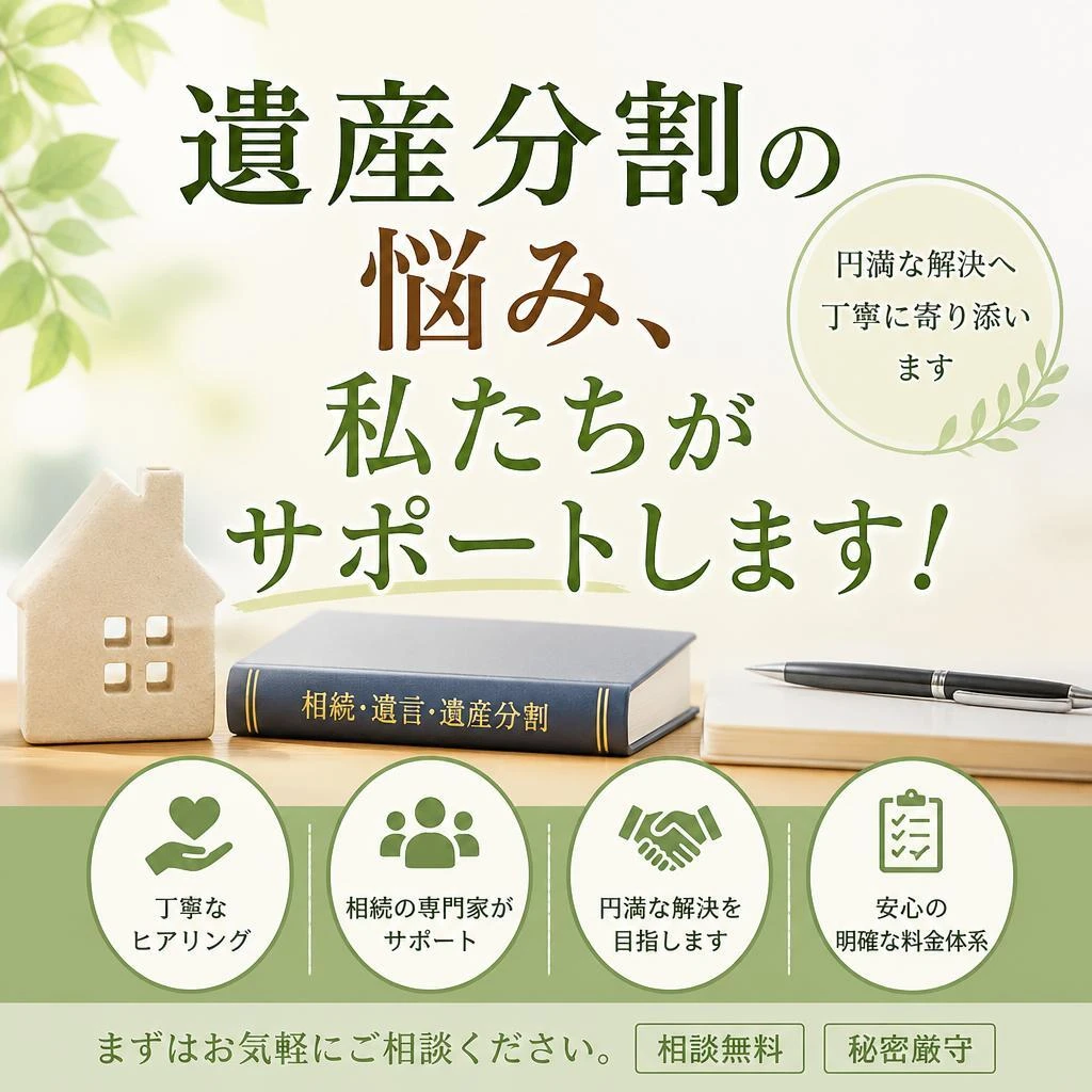 遺産分割の悩み、私たちがサポートします！