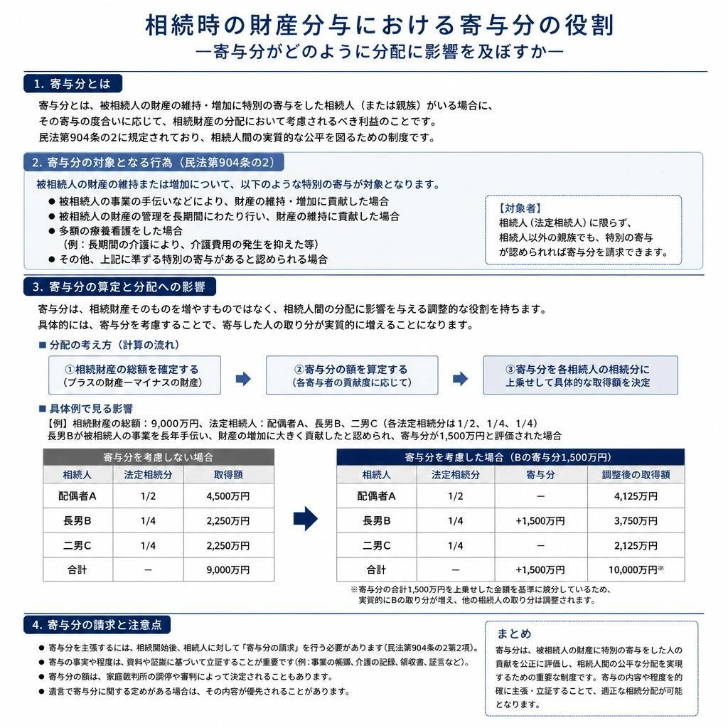 寄与分と財産分与の関係