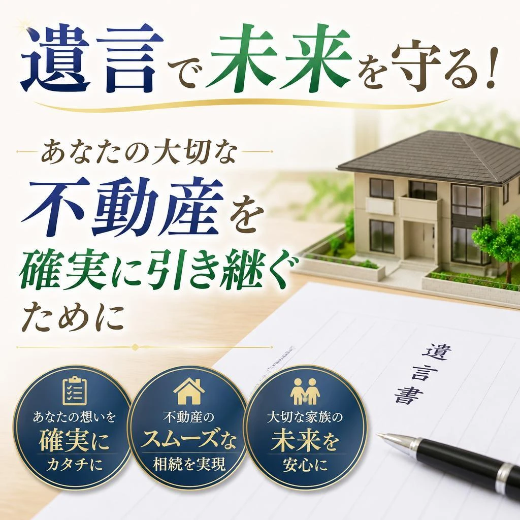遺言で未来を守る！あなたの大切な不動産を確実に引き継ぐために