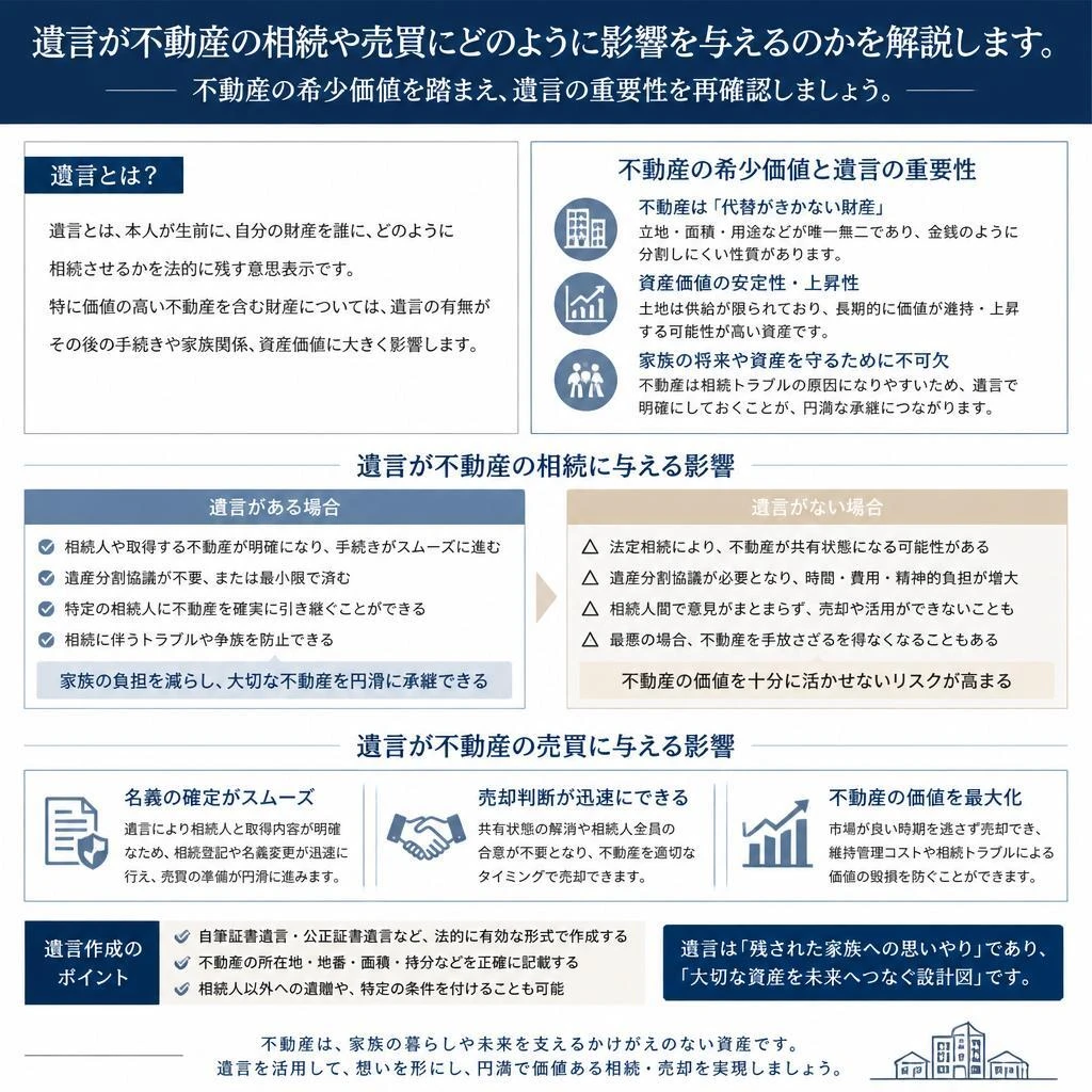 不動産売買における遺言の影響