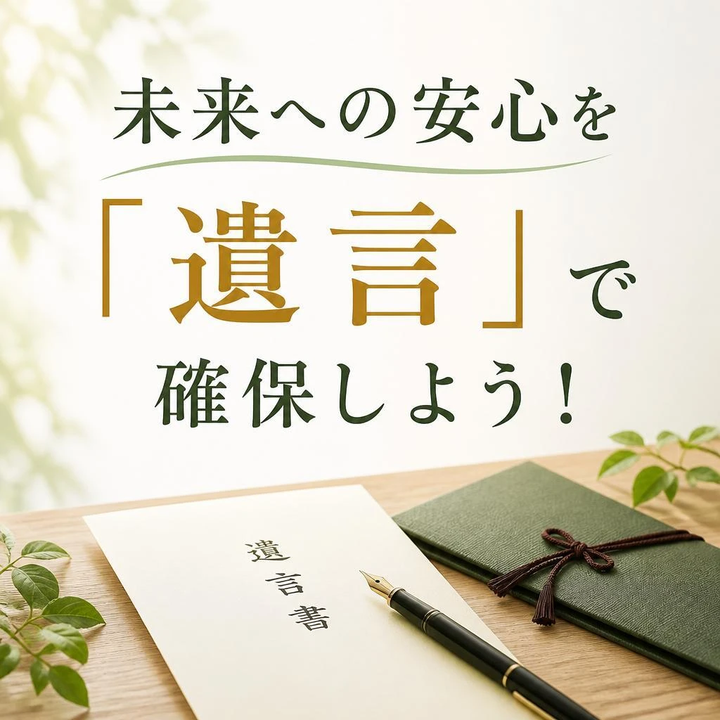 未来への安心を「遺言」で確保しよう！