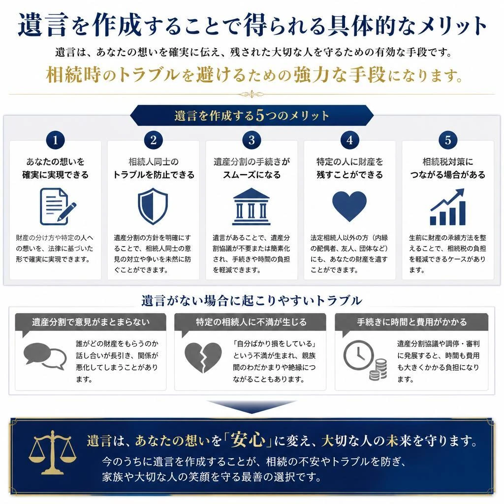 遺言作成のメリットとは？