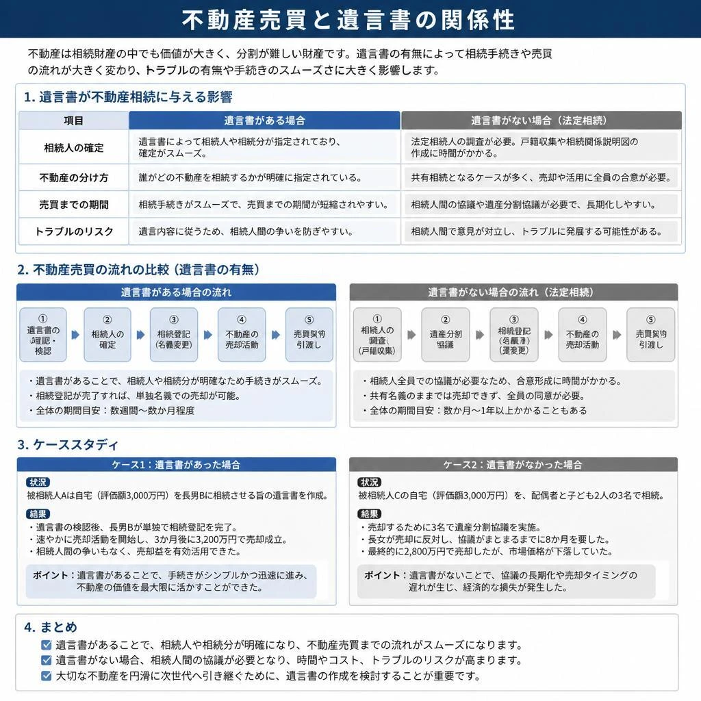 不動産売買における遺言書の影響