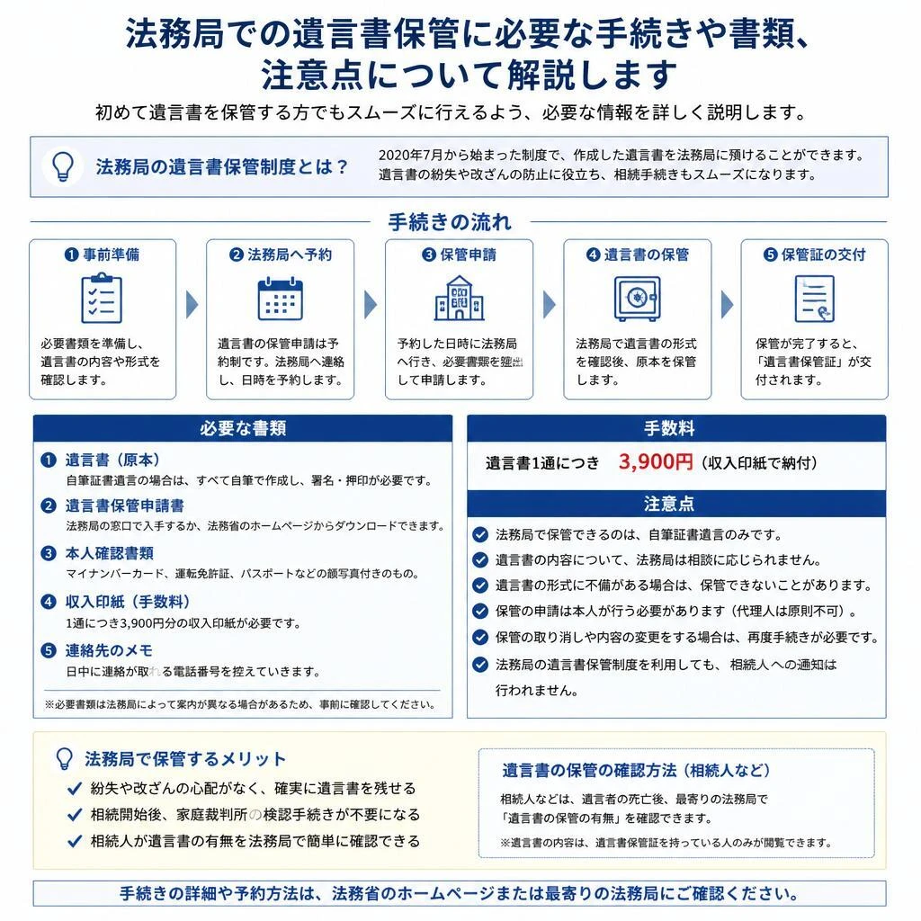 遺言書保管の手続き
