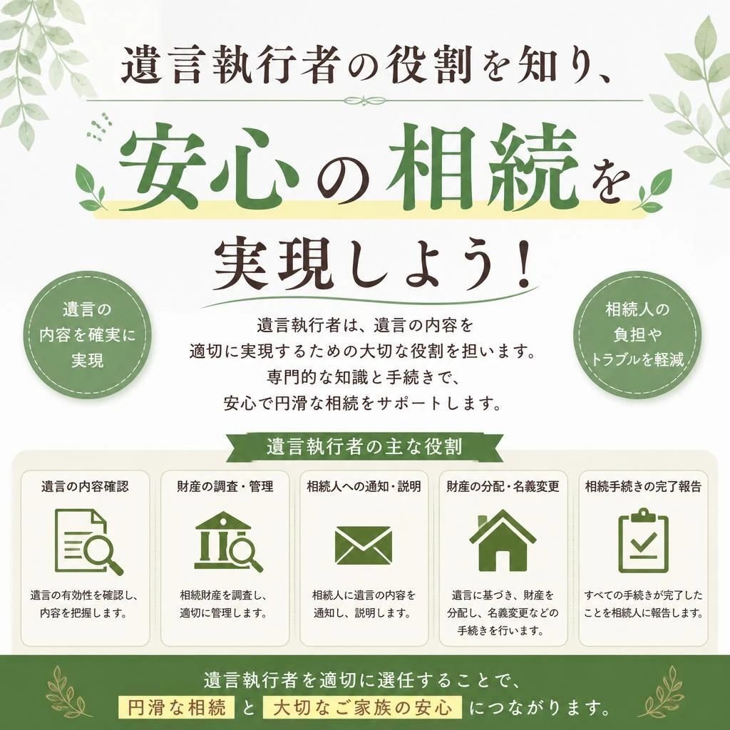 遺言執行者の役割を知り、安心の相続を実現しよう！