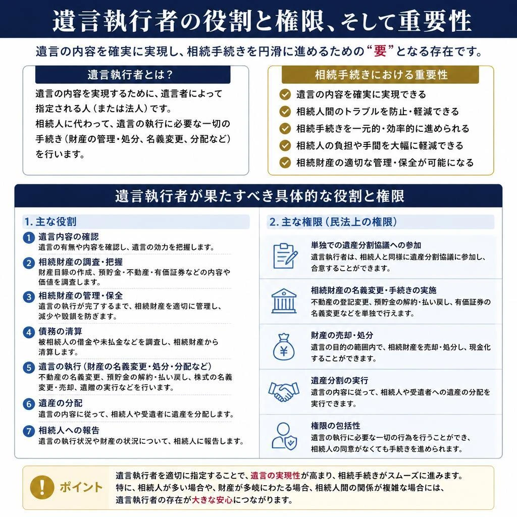遺言執行者の具体的な役割