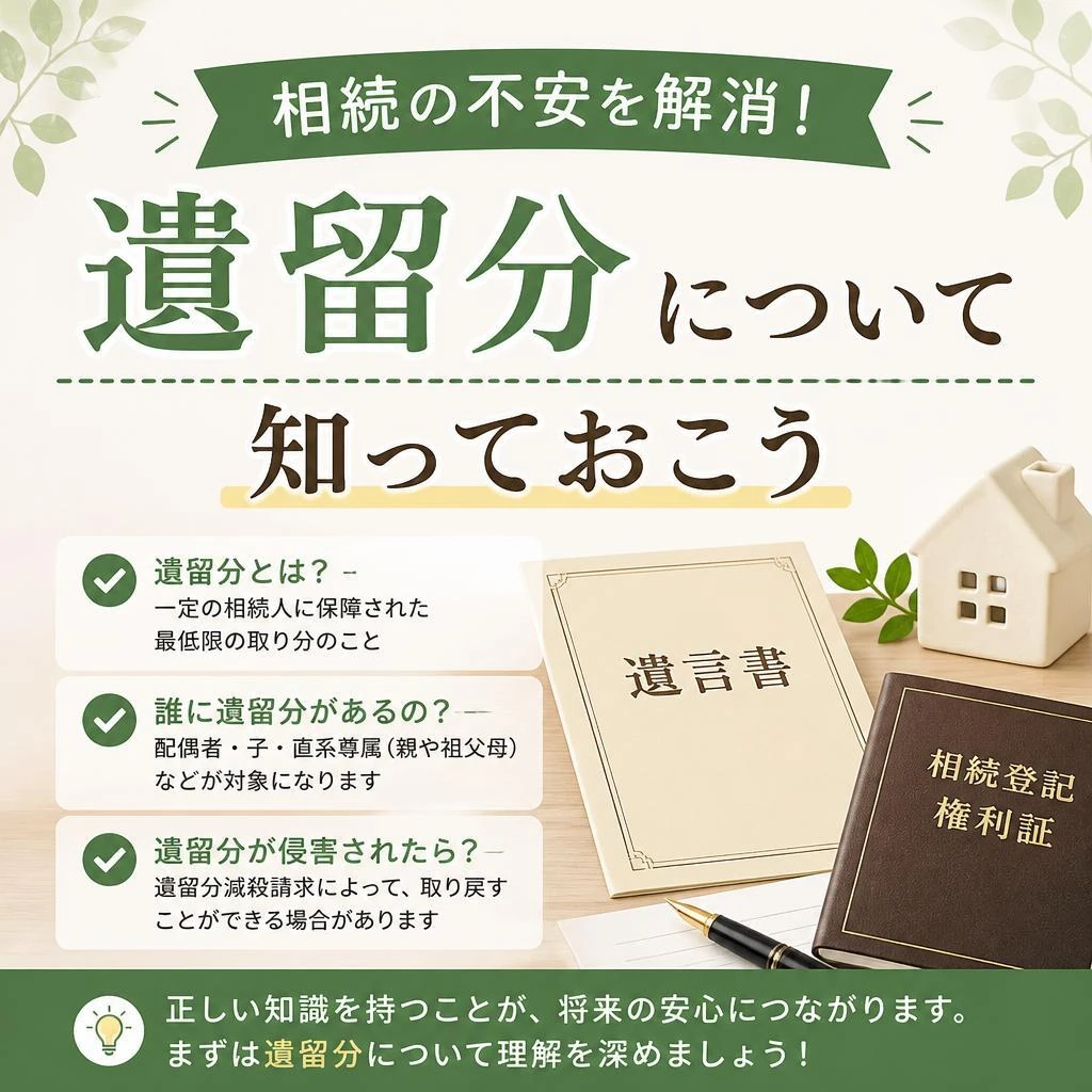 相続の不安を解消！遺留分について知っておこう