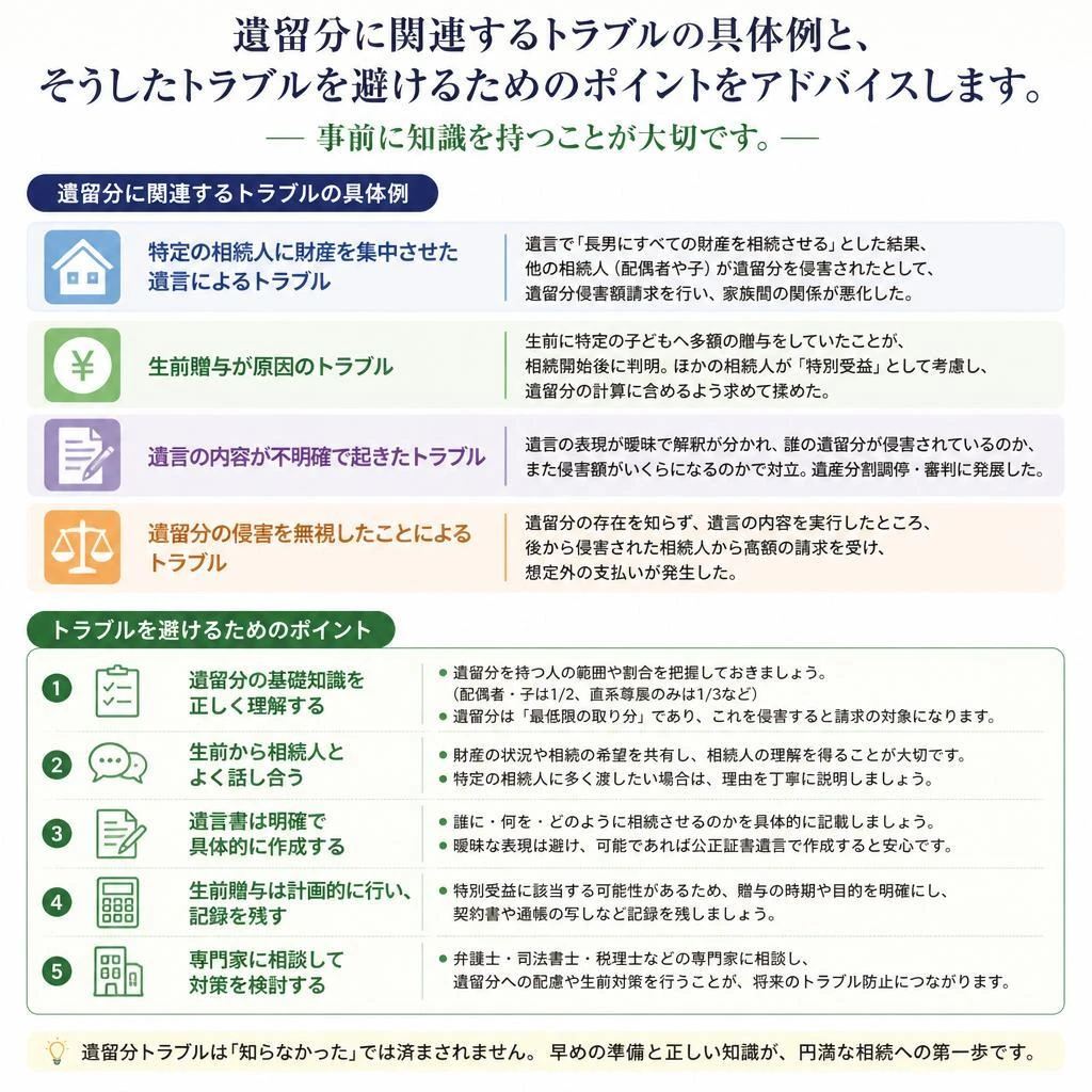 遺留分のトラブルと対策