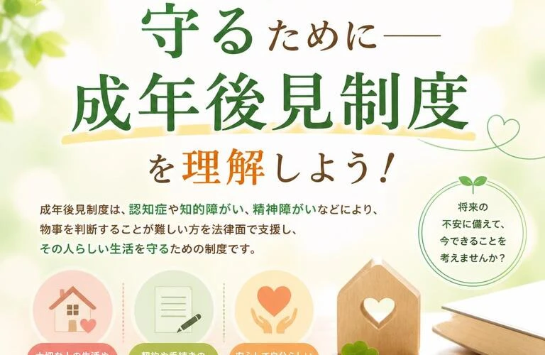 あなたの大切な人を守るために—成年後見制度を理解しよう！