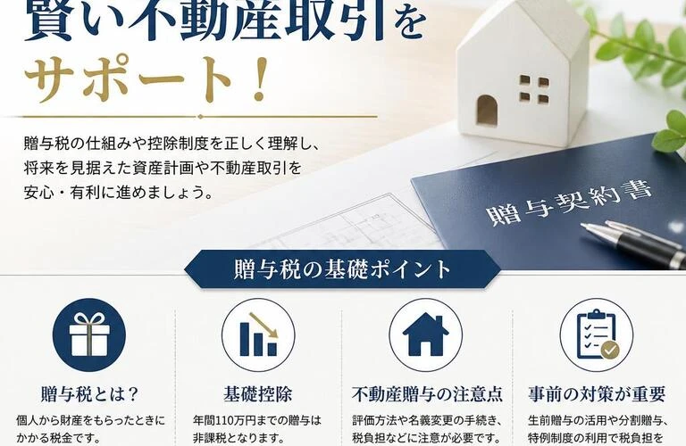 贈与税の基礎を知って、賢い不動産取引をサポート！