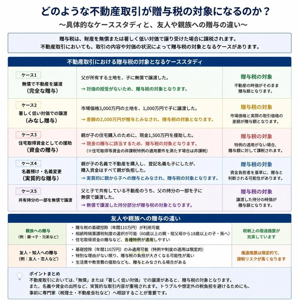 贈与税が課税されるケース
