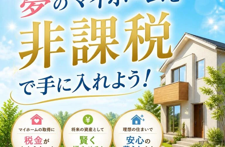 夢のマイホームを非課税で手に入れよう！