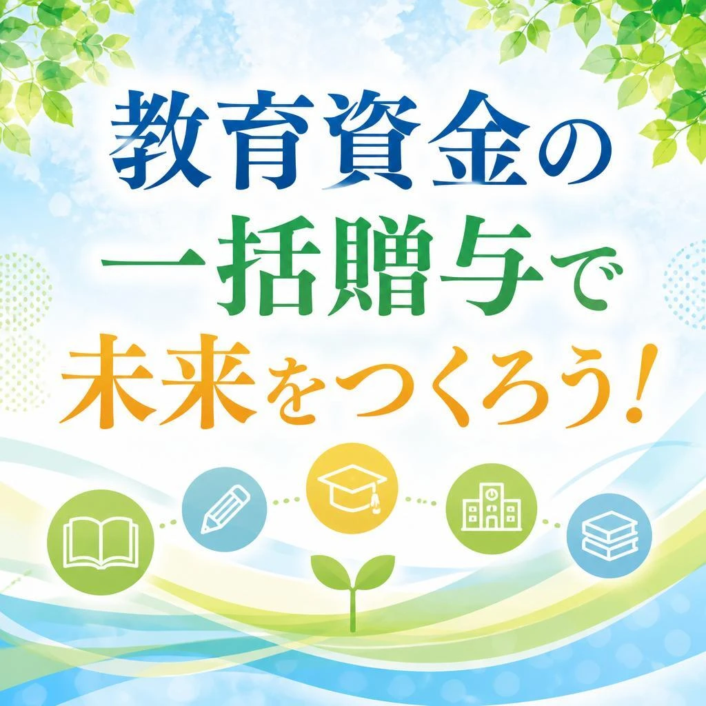 教育資金の一括贈与で未来をつくろう！
