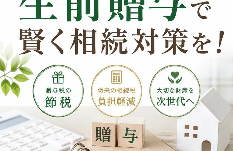 生前贈与で賢く相続対策を！