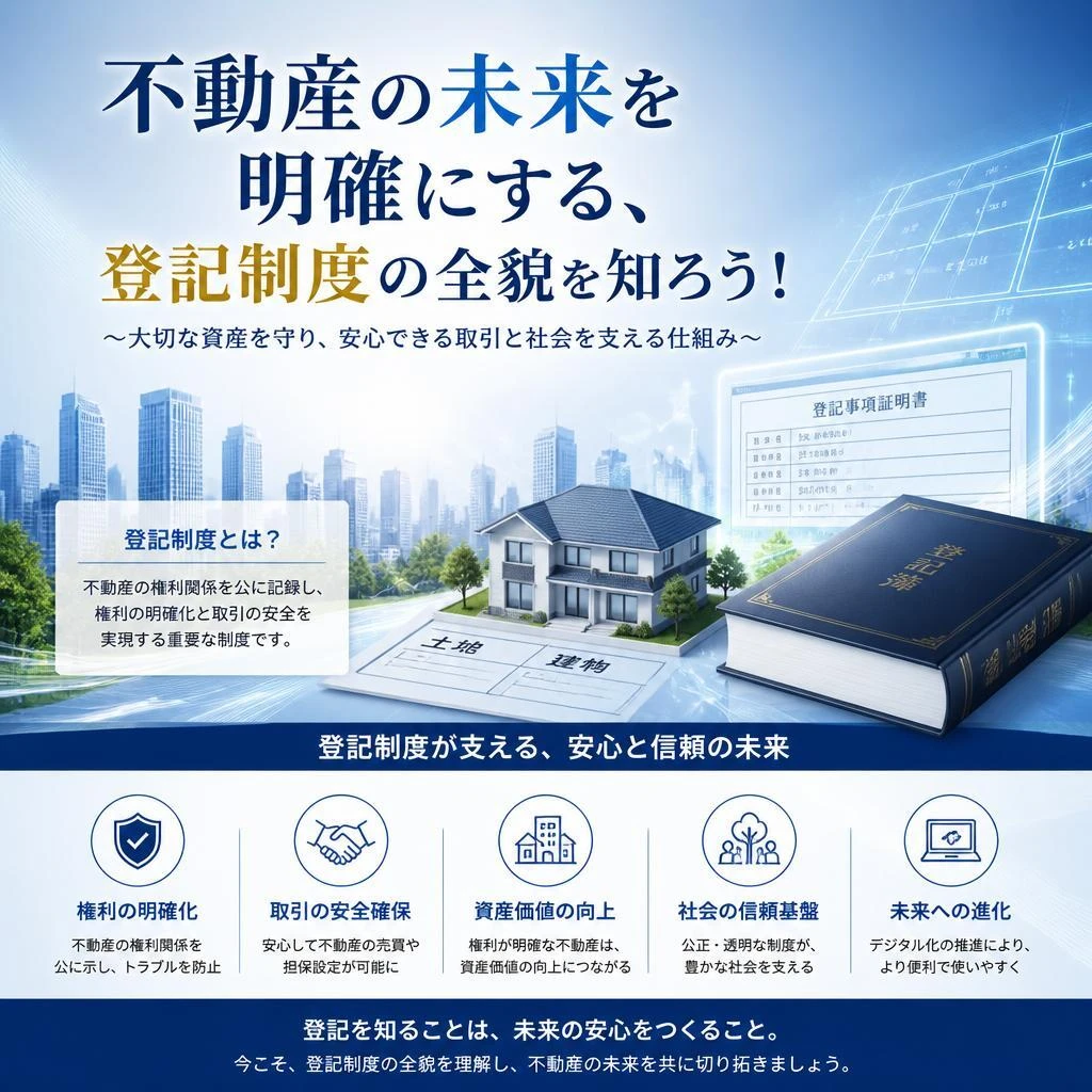 不動産の未来を明確にする、登記制度の全貌を知ろう！