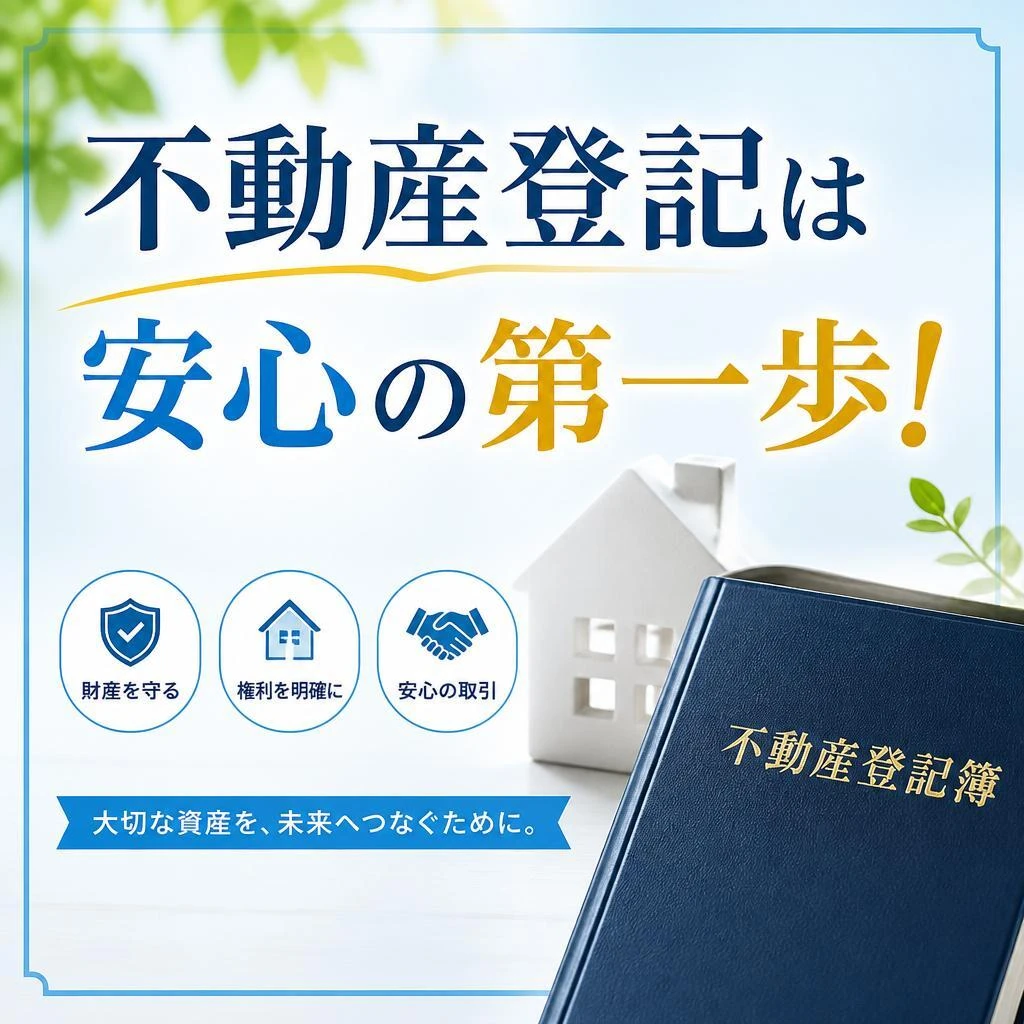 不動産登記は安心の第一歩！