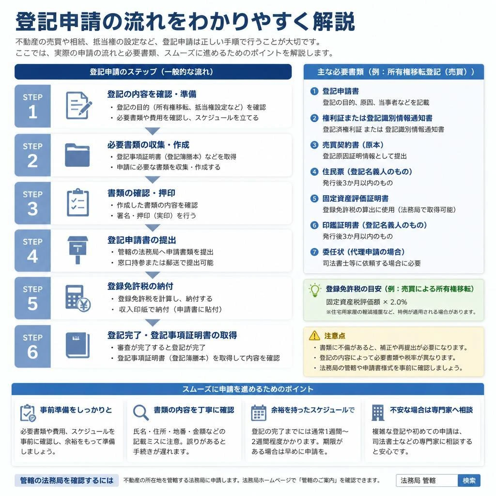 登記申請の基本的な流れ