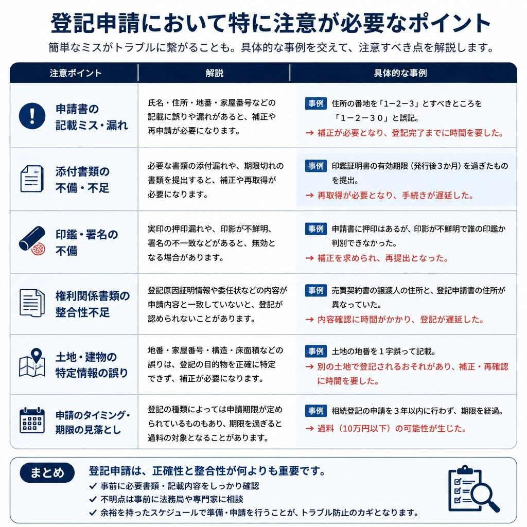 注意すべきポイント