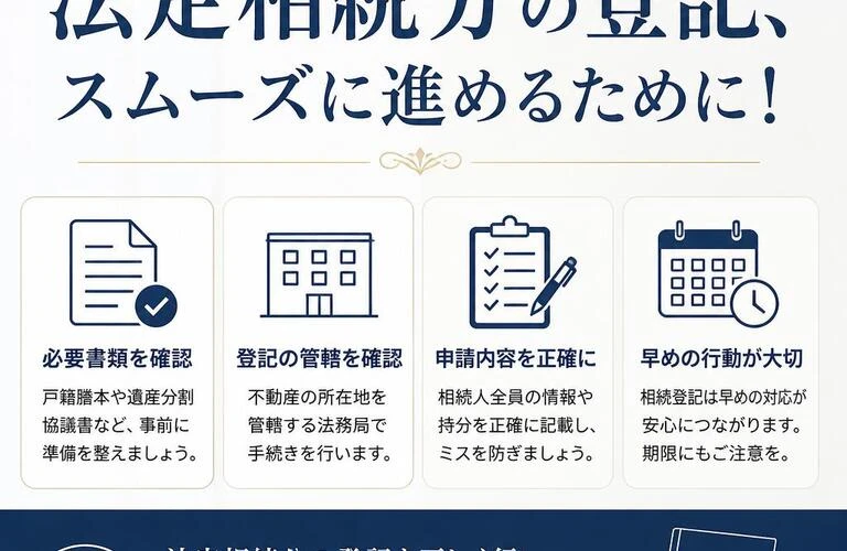 法定相続分の登記、スムーズに進めるために！