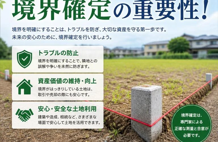 土地の価値を守る、境界確定の重要性！
